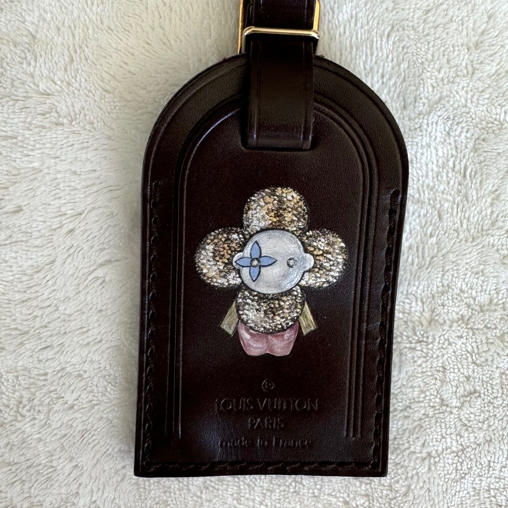 Louis Vuitton NM Luggage Tag Hand Painted with Vivienne